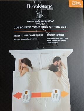 Brookstone Full/Queen Chenille Knit  Heated Blanket
